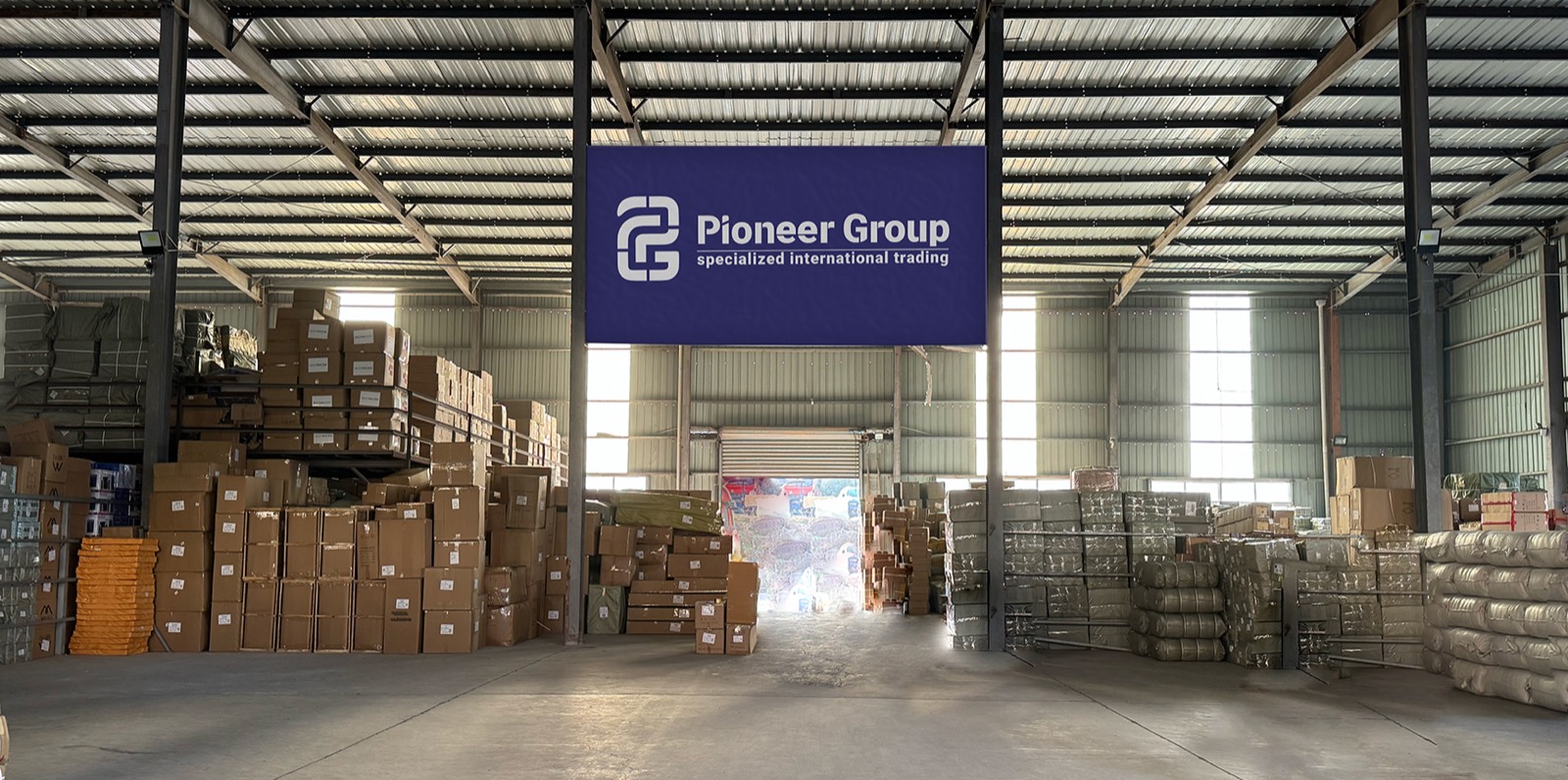 Pioneer Group storage warehouse in Yiwu holding bulk goods before container loading